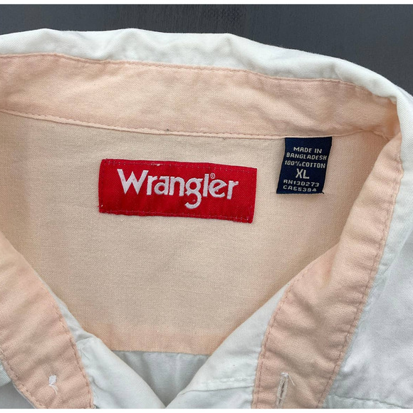 Mens Wrangler White Short Sleeve Size Extra Large - Picture 3 of 9